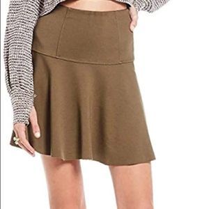 Free People Womens Highlands Ruffled A-line Mini Skirt size M NEW